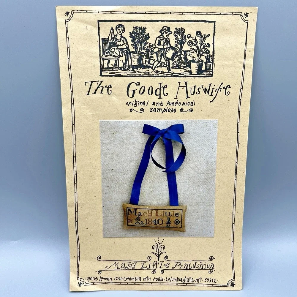 The Goode Huswife Mary Little 1840 Pincushion Mini Sampler Cross Stitch Chart